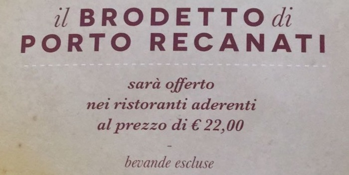 Menu Ristorante Brodetto di Porto Recanati al Mira Conero