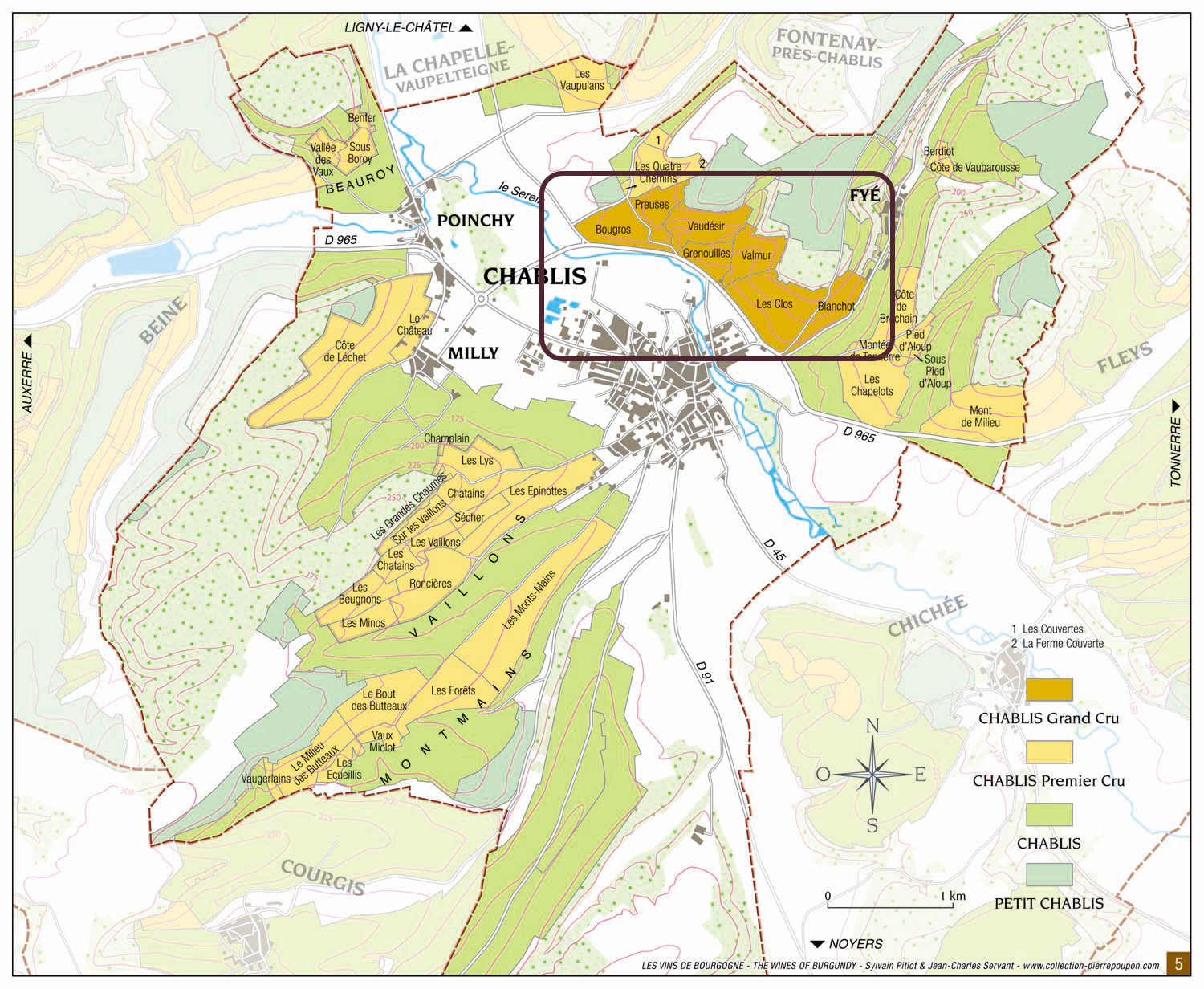 Chablis Grand Crus - Mappa