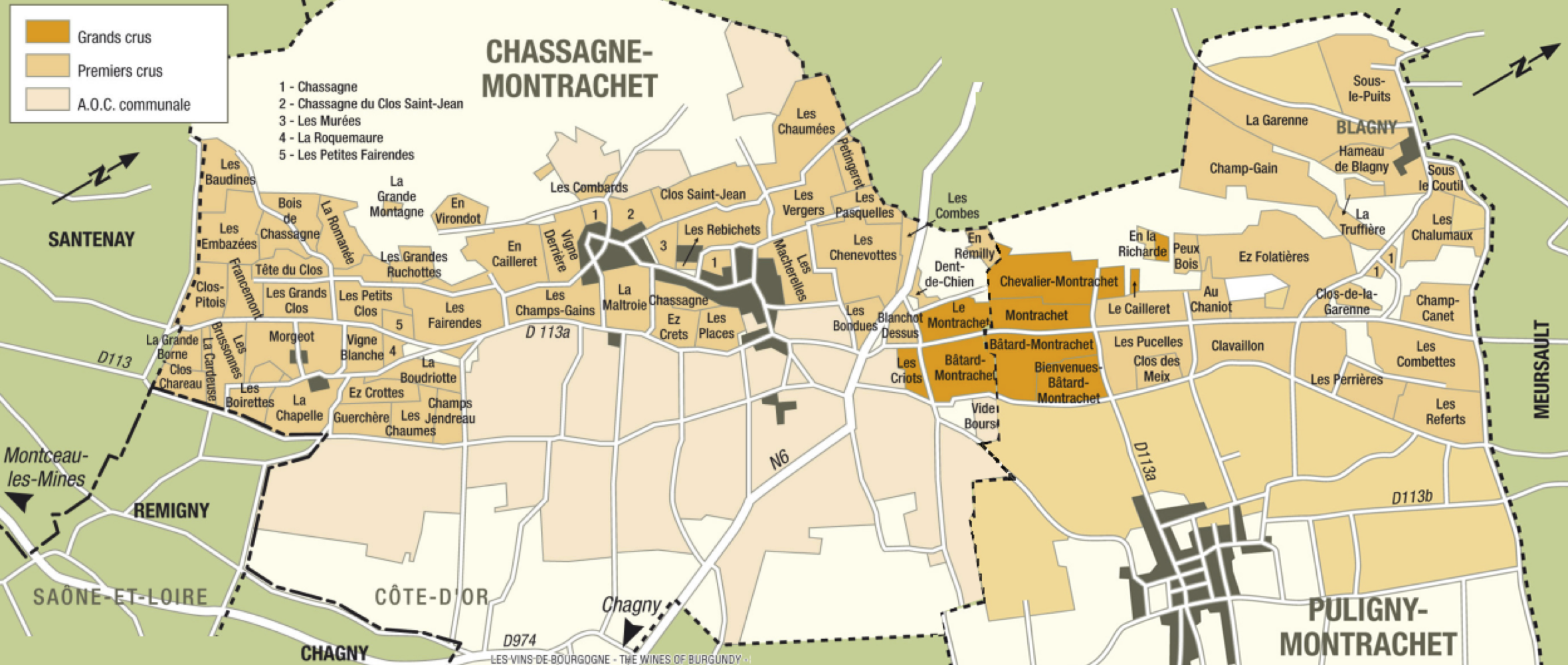Chablis Grand Crus - Mappa